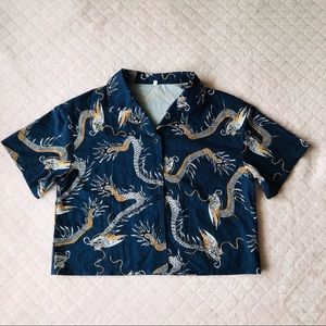 ❗️2/$15❗️Polo Dragon Crop Top